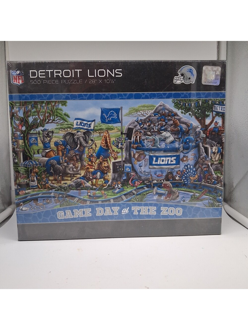 YouTheFan Detroit Lions Game Day at the Zoo 500 Piece Puzzle NFL New Sealed